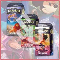 DISNEY LORCANA TCG: THE FIRST CHAPTER STARTER DECK SET OF 3 IN STOCK - Image 1