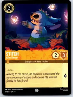 Stitch - Alien Dancer 9/204 Common Fabled NM Lorcana Disney - Image 1
