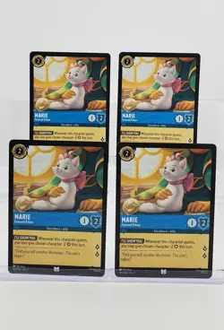 Disney Lorcana Marie - Favored Kitten 166/204 Archazia's Island 4 Cards UC - Image 1