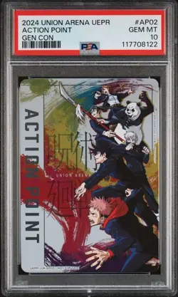 Union Arena Action Point '24 Gen Con #AP02 PSA 10 Gem Mint Jujutsu Kaisen POP 32 - Image 1