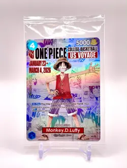 One Piece Monkey D. Luffy US College Basketball Promo Card *Read Description* - Image 2