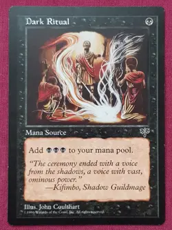 Magic The Gathering MIRAGE DARK RITUAL black card MTG - Image 1