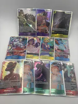 One Piece Gol D. Roger, Luffy, Nami OP14 SR card lot - Image 1