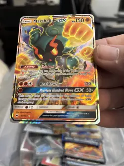 Pokemon Card Marshadow GX 80/147 Sun And Moon Burning Shadows NM-MINT 2017 T144 - Image 1