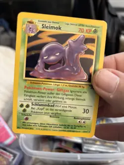 Pokemon TCG Card Muk Fossil 13/62 Holo Rare German Sleimok 1999 LP MP T118 - Image 2