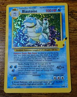 Blastoise 2/102 Celebrations Holo 25th Anniversary Pokemon Card NM - Image 1