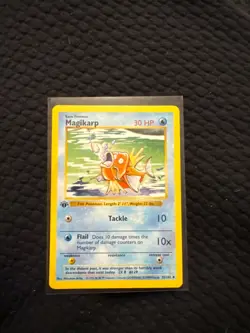 Magikarp 35/102 Base Set 1st Edition Regular Rare Vintage Pokemon Card - Image 1