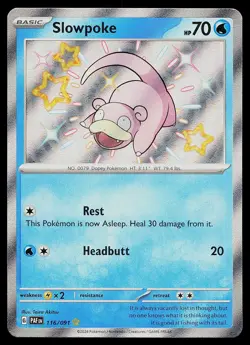 Pokemon Card - Slowpoke Paldean Fates 116/091 Shiny Holo - Image 1