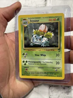 Ivysaur 44/130 Uncommon - Base Set 2 Pokemon Card NM Nintendo WOTC Vintage TCG - Image 2
