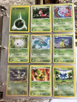 Pokemon TCG Mixed Card Lot Binder Collection Wurmple Cascoon Skiploom Turtwig - Image 1