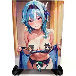 Genshin Impact Eula Sexy Hot Anime Waifu Girl Doujin Lewd Goddess Story Art Card - Image 2