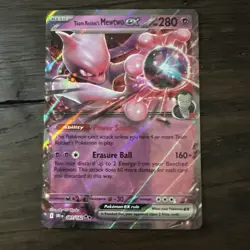 Team Rocket’s Mewtwo ex 081/182 SV10 Destined Rivals Holo - Pokemon Card NM/Mint - Image 1