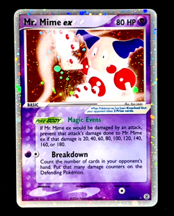 2004 Pokemon MR. MIME EX Fire Red & Leaf Green ULTRA RARE HOLO Card 111/112 MINT - Image 1