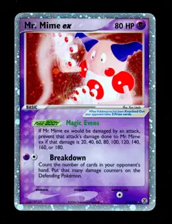2004 Pokemon MR. MIME EX Fire Red & Leaf Green ULTRA RARE HOLO Card 111/112 MINT - Image 2