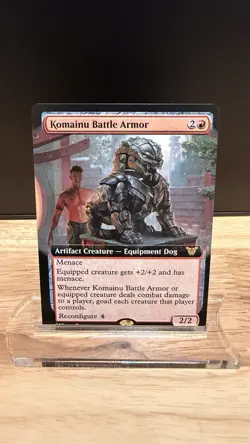 Komainu Battle Armor (Extended Art) Commander: Kamigawa: Neon Dynasty Regular - Image 1