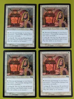 Rune of Protection: Red x4 Urza's Saga 4x Playset Magic the Gathering MTG - Image 1