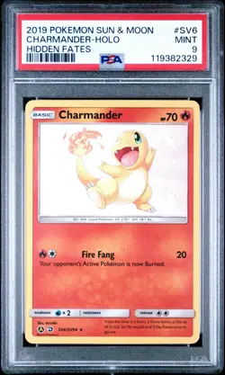 Pokemon Charmander SV6/SV94 Hidden Fates: Shiny Vault Holo PSA 9 - Image 1