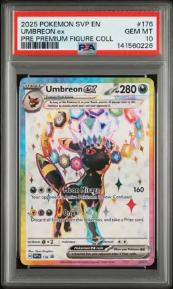 2025 POKEMON SVP EN-SV BLACK STAR PROMO #176 UMBREON EX PSA 10 - Image 1