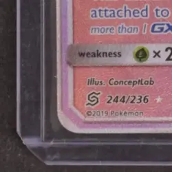 2019 POKEMON SUN & MOON UNIFIED MINDS #244/236 AERODACTYL RAINBOW SECRET RARE - Image 4