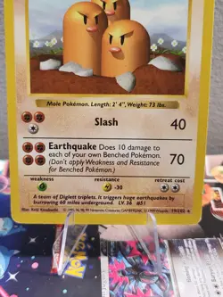 [LP-] 1999 Pokemon Shadowless Dugtrio 19/102 base set - Image 3