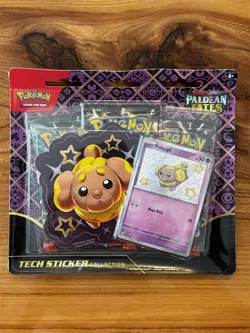 POKEMON TCG SCARLET & VIOLET PALDEAN FATES TECH STICKER FIDOUGH FACTORY SEALED - Image 1