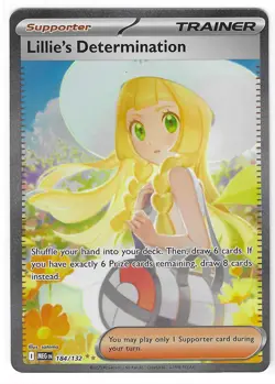 Pokemon TCG Lillie's Determination 184/132 Mega Evolution Full Art NM - Image 1