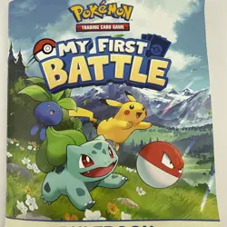 Pokemon My First Battle Two Mini Starter Decks Pikachu & Bulbasaur W/Mats &Coins - Image 1
