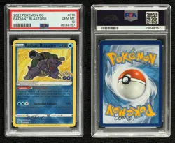 Radiant Blastoise Pokemon Sword & Shield Pokemon Go PSA 10 GEM MT - Image 3