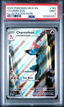 2023 Pokemon TCG Scarlet & Violet 151 Charizard, Charmeleon, Charmander PSA 9 - Image 3
