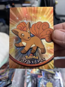 1999 Topps Pokemon Series 1 #37 Vulpix Sunrays Foil)TV Animation Black Logo T182 - Image 1