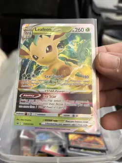 Pokemon SWSH Black Star Promo FULL ART Leafeon VSTAR SWSH195 - NM T143 - Image 1