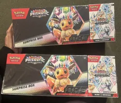 LOT OF 2 - Pokemon Prismatic Evolutions Surprise Box & Booster Bundle Sams Club - Image 1
