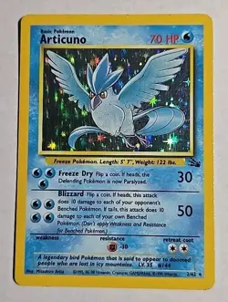 Pokemon Articuno 2/62 Fossil Holo LP - Image 1
