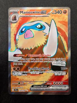 Pokemon TCG Mamoswine ex Ultra Rare SV09: Journey Together 174/159 NM - Image 1