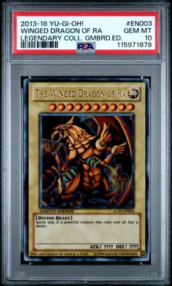 PSA 10 Winged Dragon of Ra LC01-EN003 Yu-Gi-Oh Legendary Collection 1 Limited - Image 1