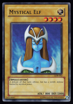 Mystical Elf LOB-062 Yugioh Legend Of Blue Eyes Super Rare - Image 2
