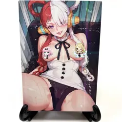 One Piece Uta Sexy Hot Anime Waifu Girl Doujin Lewd Goddess Story Holo Art Card - Image 2