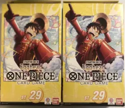 One Piece Egghead ENGLISH Starter Deck ST-29 SEALED NEW Ships Now LOT OF 2 - Image 1