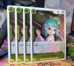 X4 Kouzuki Hiyori Carrying On His Will OP13-104 One Piece NM English Playset - Image 1