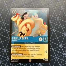 Cruella De Vil Style Icon Legendary Disney Lorcana Fabled 143 / 204 - Image 1
