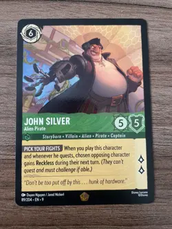 JOHN SILVER - Alien Pirate Legendary #89/204 EN 9 Disney Lorcana FABLED Non-Foil - Image 1
