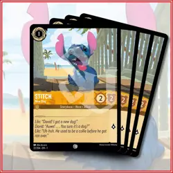 Disney Lorcana TCG: STITCH - NEW DOG x4 | The First Chapter Common *IN STOCK* - Image 1