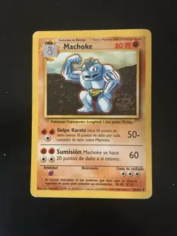 Pokemon Machoke Base Set Vintage Spanish Card #34/102 Wotc 1999 - Image 1