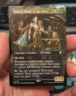 Lathril, Blade of the Elves (Borderless) NM Normal Foundations MTG - Image 1