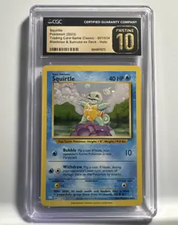 CGC PRISTINE 10 Squirtle CLB 001/034 Pokemon Card - Image 1