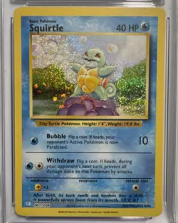 CGC PRISTINE 10 Squirtle CLB 001/034 Pokemon Card - Image 3