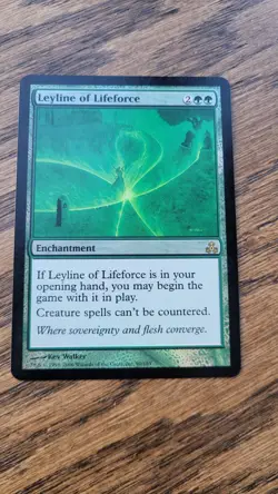 * * 1x FOIL Leyline of Lifeforce x1 * * Guildpact MTG LP Lightly Played - Image 1
