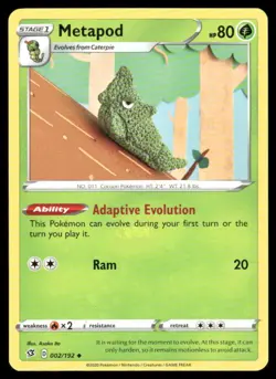 Pokemon Metapod SWSH02: Rebel Clash #002/192 - Image 1