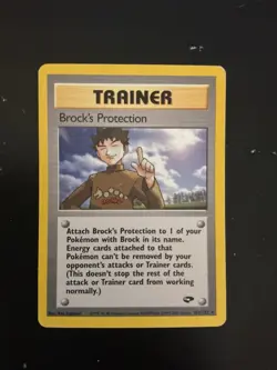 Pokemon Brock’s Protection Trainer Card Gym Challenge #101/132 Wotc - Image 1