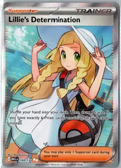 Lillie's Determination - 169/132 Ultra Rare ME01: Mega Evolution NM Pokemon - Image 1
